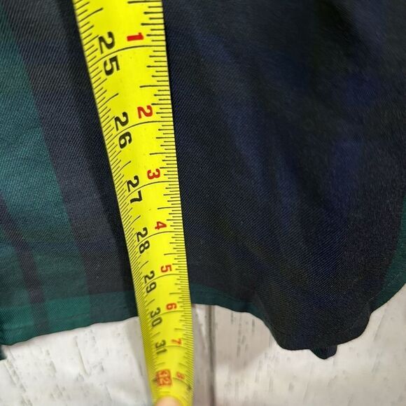 Orvis Womens Plaid Button Down Shirt with Beaded Trim Green Navy Preppy Classic - Picture 16 of 16